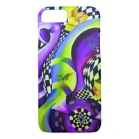 80 s Art Deco Geometric Pattern iPhone 8/7 Case