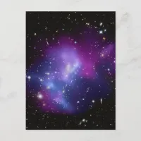 Purple Celestial Space Photo Blank Postcard