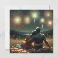 Romantic Fourth of July Card