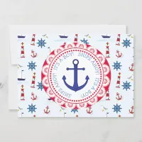 Ships Ahoy, Its a Boy, Baby Shower Invitation