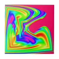 Colorful Fun Bold and Bright Abstract Tile