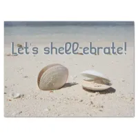 Let's shell-ebrate Seashells sandy Caribbean beach Tissue Paper