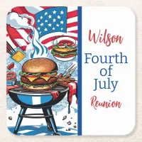 ''4th of July Reunion" Paper Coaster