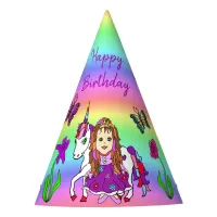 Purple Fairy and Unicorn Birthday Hat