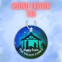 Nativity Scene - Happy Easter | Favor Tags