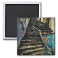 Urban Art on Stairs Abandoned Building Magnet