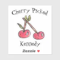 Cherry Picked Cute Fun Trendy Fruit Modern Teen  Sticker