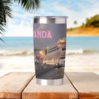 AIDAluna Cruise Ship docking at Willemstad Curacao Insulated Tumbler