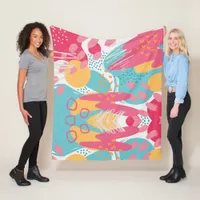 Colorful Abstract Fleece Blanket