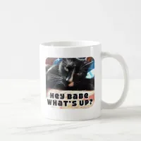 Hey Babe Flirty Cat 2-side Coffee Mug