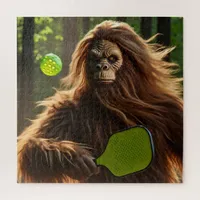 Funny Bigfoot Playing Pickleball  Jigsaw Puzzle