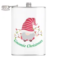 Gnomie Christmas Vinyl Wrapped Flask