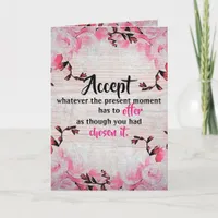 Acceptance Motivational Inspirational Quote Card