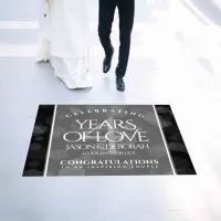 Elegant 4th Linen Wedding Anniversary Celebration Floor Decals