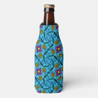 Abstract Floral Bottle Cooler