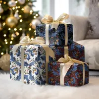 Christmas Decorative Ornate Holiday Wrapping Paper Sheets