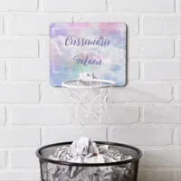 Dreamy Clouds and Stars Personalized Mini Basketball Hoop