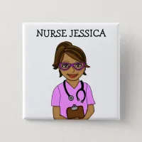 Personalized Nurse's Name Badge Button