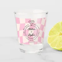 Together Forever Pink Wedding Party Favor Drink Shot Glass