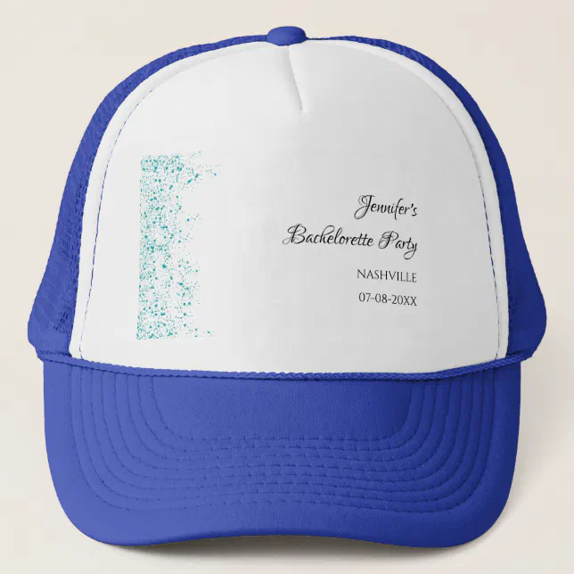 Girls weekend mocktail bachelorette party blue trucker hat