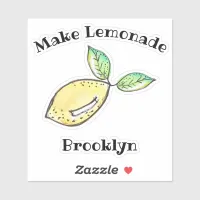 Lemon Make Lemonade Fun Trendy Cute Modern Teen  Sticker