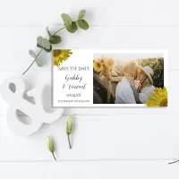 Yellow Sunflower Wedding Save the Date Photo Card