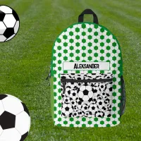 Soccer Player Fan Preschool School Sporty Printed Backpack