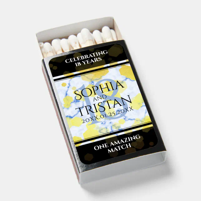 Elegant 18th Porcelain Wedding Anniversary Matchboxes