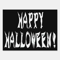 Ghost Halloween Text Yard Sign