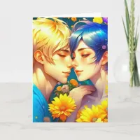 Cute Pop Art Anime Couple Valentine's Day Card