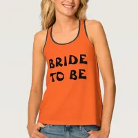 Halloween Bride To Be | Orange Bachelorette Name Tank Top