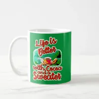 Cute Cozy Life is Better Cocoa Fun Holiday Design Coffee Mug