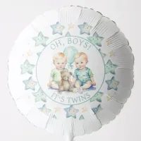 Watercolor Twin Boys Baby Shower | Oh, Boys! Balloon
