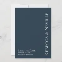 Simple Nautical Navy Blue Photo Save the Date