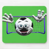 Funny Cartoon Soccer Ball Mouse Pad