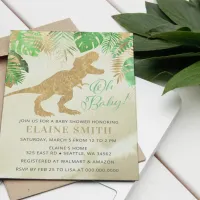 Budget Watercolor Dinosaur Baby Shower Invitation