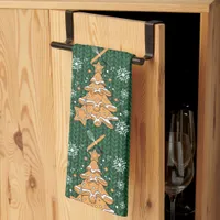 Green Christmas Tree Cookie Baking Crew Snowflakes Kitchen Towel