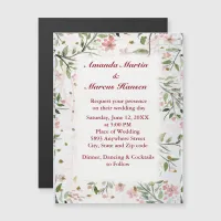 Japanese Cherry Blossoms Flowers Magnetic Invitation