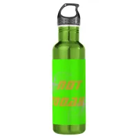 Gold "NOT TODAY!" with Silver Glitter on Green |  Stainless Steel Water Bottle