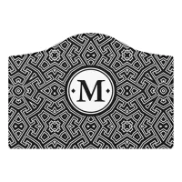 Geometric Pattern Monogram Black and White ID149 Door Sign