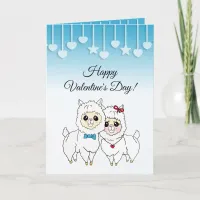 Cute LLamas Funny Valentine's Day Card