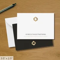 Luxe Logo Business Note Card