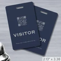 Professional QR Code Visitor Badge