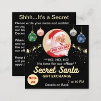 Secret Santa Gift Exchange Black Party SM Invite