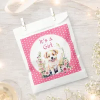 Puppy Themed It's a Girl | Baby Shower Favor Bag