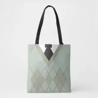 Dapper Style Sweater All Over Design Tote Bag