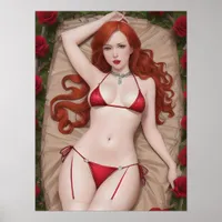 Red Lingerie Poster