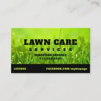 *~* Lawn Care Landscapping Green Grass Modern  Business Card