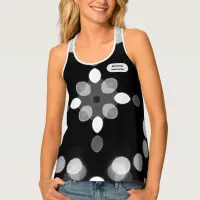 Abstract Monochrome Bokeh Dots Pattern Tank Top