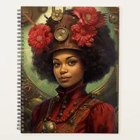 Steampunk Portrait of a Lady and Flowers Planner